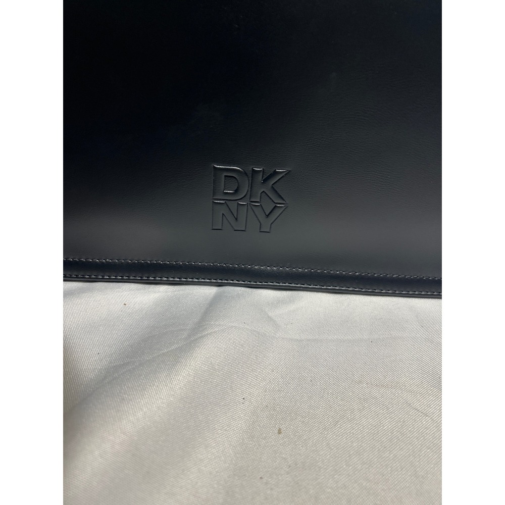 DKNY Halle DS Tote Black Faux‎ Leather Shoulder Bag NWT - Picture 2 of 6